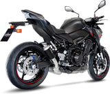 Tubo De Escape Con Homologación Acústica Lv-10 Acero Negro Fondo Acero - Leovince Compatible Con Kawasaki Z 900 (2020-2024)