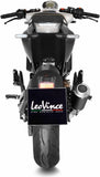 Tubo De Escape Sin Homologación Acústica Lv-10 Acero Negro Fondo Acero - Leovince Compatible Con Husqvarna Svartpilen 401 (2020-2023)