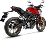 Sistema De Escape Completo Sin Catalizador Y Sin Homologación Acústica Lv-10 Acero Negro Fondo Acero - Leovince Compatible Con Honda Cb 125 R Neo Sports Café (2021-2023)