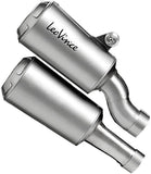 Dual Exhaust System With Sound Certification Lv-10 Stainless Steel Stainless Steel End Cap - Leovince Compatible With Triumph Speed Triple 1200 Rr - Rs (2021-2024)