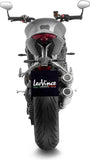 Escape Doble Con Homologación Acústica Lv-10 Acero Fondo Acero - Leovince Compatible Con Triumph Speed Triple 1200 Rr - Rs (2021-2024)
