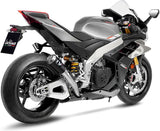 Tubo De Escape Sin Homologación Acústica Lv-10 Carbono Fondo Acero - Leovince Compatible Con Aprilia Rsv4 1100 (2021-2024)
