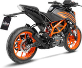 Tubo De Escape Sin Homologación Acústica Lv-10 Acero Full Negro Fondo Acero Negro - Leovince Compatible Con Ktm 125 Duke (2021-2023)