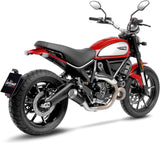 Tubo De Escape Sin Homologación Acústica Lv-10 Acero Negro Fondo Acero - Leovince Compatible Con Ducati Scrambler 800 Icon (2021-2022)