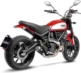 Tubo De Escape Sin Homologación Acústica Lv-10 Carbono Fondo Acero - Leovince Compatible Con Ducati Scrambler 800 Night Shift (2021-2022)