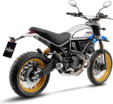 Tubo De Escape Sin Homologación Acústica Lv-10 Acero Negro Fondo Acero - Leovince Compatible Con Ducati Scrambler 800 Desert Sled (2021-2022)