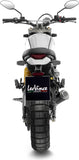 Tubo De Escape Sin Homologación Acústica Lv-10 Acero Negro Fondo Acero - Leovince Compatible Con Ducati Scrambler 800 Desert Sled (2021-2022)