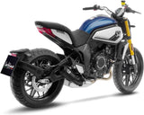 Tubo De Escape Con Homologación Acústica Lv-10 Acero Full Negro Fondo Acero Negro - Leovince Compatible Con Cfmoto 700 Cl-X Heritage (2021-2023)