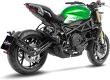Tubo De Escape Con Homologación Acústica Lv-10 Acero Full Negro Fondo Acero Negro - Leovince Compatible Con Benelli 752 S (2019-2024)