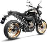 Sistema De Escape Completo Sin Catalizador Y Sin Homologación Acústica Lv-10 Acero Full Negro Fondo Acero Negro - Leovince Compatible Con Yamaha Yzf-R7 700 (2021-2024)