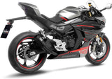 Tubo De Escape Sin Homologación Acústica Lv-10 Acero Full Negro Fondo Acero Negro - Leovince Compatible Con Cfmoto 450 Ss - Sr (2023-2024)