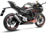 Tubo De Escape Sin Homologación Acústica Lv-10 Acero Fondo Acero - Leovince Compatible Con Cfmoto 450 Ss - Sr (2023-2024)