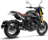 Tubo De Escape Sin Homologación Acústica Lv-10 Carbono Fondo Acero - Leovince Compatible Con Moto Morini Seiemmezzo Scr - Str - A2 (2023-2024)