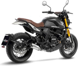 Tubo De Escape Sin Homologación Acústica Lv-10 Acero Fondo Acero - Leovince Compatible Con Moto Morini Seiemmezzo Scr - Str - A2 (2023-2024)
