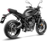 Sistema De Escape Completo Sin Catalizador Y Sin Homologación Acústica Lv-10 Acero Negro Fondo Acero - Leovince Compatible Con Yamaha Mt-07 (2025-2026)
