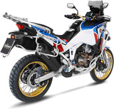 Tubo De Escape Con Homologación Acústica Lv-12 Acero Negro Fondo Carbono - Leovince Compatible Con Honda Crf 1100 L Africa Twin Adventure Sports (2020-2023)