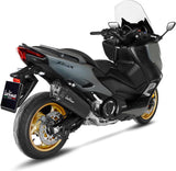 Sistema De Escape Completo Con Catalizador Y Homologación Acústica Lv-12 Acero Negro Fondo Carbono - Leovince Compatible Con Yamaha Xp 560 T-Max Tech Max (2020-2024)