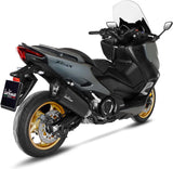 Sistema De Escape Completo Con Catalizador Y Homologación Acústica Lv-12 Acero Full Negro Fondo Carbono - Leovince Compatible Con Yamaha Xp 560 T-Max Tech Max (2020-2024)