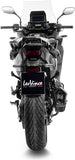 Tubo De Escape Con Homologación Acústica Lv-12 Acero Negro Fondo Carbono - Leovince Compatible Con Honda Nt 1100 (2022-2024)