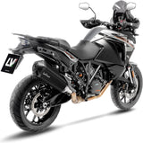 Tubo De Escape Sin Homologación Acústica Lv-12 R Acero Negro Fondo Carbono - Leovince Compatible Con Ktm 1290 Super Adventure (2015-2016)