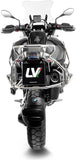 Tubo De Escape Con Homologación Acústica Lv-12 R Acero Negro Fondo Carbono - Leovince Compatible Con Bmw R 1250 Gs (2019-2023)