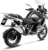 Tubo De Escape Con Homologación Acústica Lv-12 R Acero Fondo Carbono - Leovince Compatible Con Bmw R 1250 Gs Adventure (2019-2023)