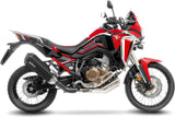 Tubo De Escape Sin Homologación Acústica Lv-12 R Acero Negro Fondo Carbono - Leovince Compatible Con Honda Crf 1100 L Africa Twin Dct (2020-2023)