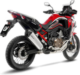 Tubo De Escape Sin Homologación Acústica Lv-12 R Acero Fondo Carbono - Leovince Compatible Con Honda Crf 1100 L Africa Twin Dct (2020-2023)