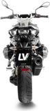 Tubo De Escape Sin Homologación Acústica Lv-12 R Acero Negro Fondo Carbono - Leovince Compatible Con Bmw R 1250 - Rs (2019-2025)