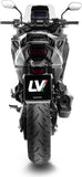 Tubo De Escape Sin Homologación Acústica Lv-12 R Acero Negro Fondo Carbono - Leovince Compatible Con Honda Nt 1100 (2025-2026)
