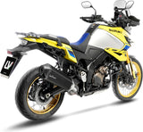 Tubo De Escape Sin Homologación Acústica Lv-12 R Acero Negro Fondo Carbono - Leovince Compatible Con Suzuki V-Strom 1050 De - Se (2025-2026)