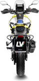 Tubo De Escape Sin Homologación Acústica Lv-12 R Acero Negro Fondo Carbono - Leovince Compatible Con Suzuki V-Strom 1050 De - Se (2025-2026)
