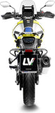 Tubo De Escape Sin Homologación Acústica Lv-12 R Acero Fondo Carbono - Leovince Compatible Con Suzuki V-Strom 1050 Abs - Xt (2020-2024)