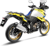 Tubo De Escape Con Homologación Acústica Lv-12 R Acero Fondo Carbono - Leovince Compatible Con Suzuki V-Strom 1050 Abs - Xt (2020-2024)