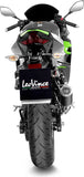 Tubo De Escape Sin Homologación Acústica Lv Corsa S Acero Negro Fondo Acero - Leovince Compatible Con Kawasaki Z 400 (2022-2023)