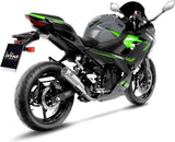 Tubo De Escape Sin Homologación Acústica Lv Corsa S Titano Fondo Acero - Leovince Compatible Con Kawasaki Ninja 400 (2022-2023)