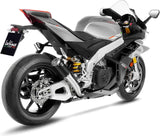 Tubo De Escape Sin Homologación Acústica Lv Corsa S Acero Negro Fondo Acero - Leovince Compatible Con Aprilia Rsv4 1000 Rr (2019-2020)