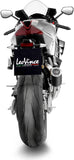 Tubo De Escape Sin Homologación Acústica Lv Corsa S Acero Negro Fondo Acero - Leovince Compatible Con Aprilia Tuono V4 1100 Rr (2019-2020)