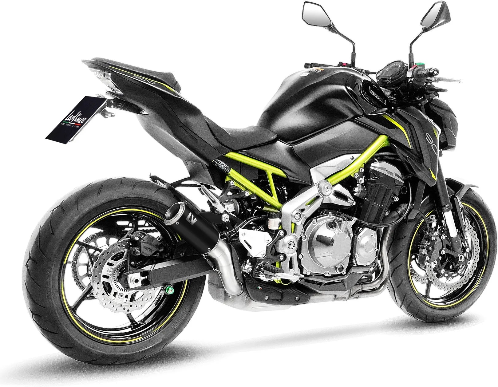 Tubo De Escape Sin Homologación Acústica Lv Corsa Acero Negro Fondo Acero - Leovince Compatible Con Kawasaki Z 900 (2025-2026)
