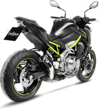 Tubo De Escape Sin Homologación Acústica Lv Corsa Carbono Fondo Acero - Leovince Compatible Con Kawasaki Z 900 A2 (2018-2024)