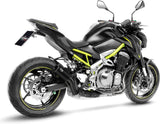 Tubo De Escape Con Homologación Acústica Lv Corsa S Acero Full Negro Fondo Acero Negro - Leovince Compatible Con Kawasaki Z 900 A2 (2018-2024)