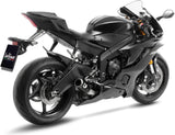 Tubo De Escape Sin Homologación Acústica Lv Corsa Carbono Fondo Acero - Leovince Compatible Con Yamaha Yzf-R6 (2006-2021)