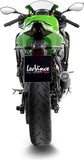Tubo De Escape Sin Homologación Acústica Lv Corsa S Acero Negro Fondo Acero - Leovince Compatible Con Kawasaki Zx 4Rr Ninja (2024-2026)
