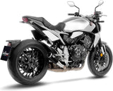 Tubo De Escape Sin Homologación Acústica Lv Corsa Acero Negro Fondo Acero - Leovince Compatible Con Honda Cb 1000 R Neo Sports Café (2018-2024)