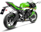 Tubo De Escape Sin Homologación Acústica Lv Corsa S Acero Negro Fondo Acero - Leovince Compatible Con Kawasaki Zx 6R Ninja (2013-2016)