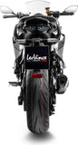 Tubo De Escape Sin Homologación Acústica Lv-14 R Acero Negro Fondo Carbono - Leovince Compatible Con Kawasaki Ninja 1100 Sx Tourer (2020-2024)