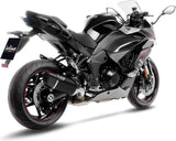 Tubo De Escape Con Homologación Acústica Lv-14 R Acero Negro Fondo Carbono - Leovince Compatible Con Kawasaki Ninja 1000 Sx (2025-2026)