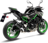 Tubo De Escape Sin Homologación Acústica Lv-14 R Acero Negro Fondo Carbono - Leovince Compatible Con Kawasaki Z 900 (2020-2024)