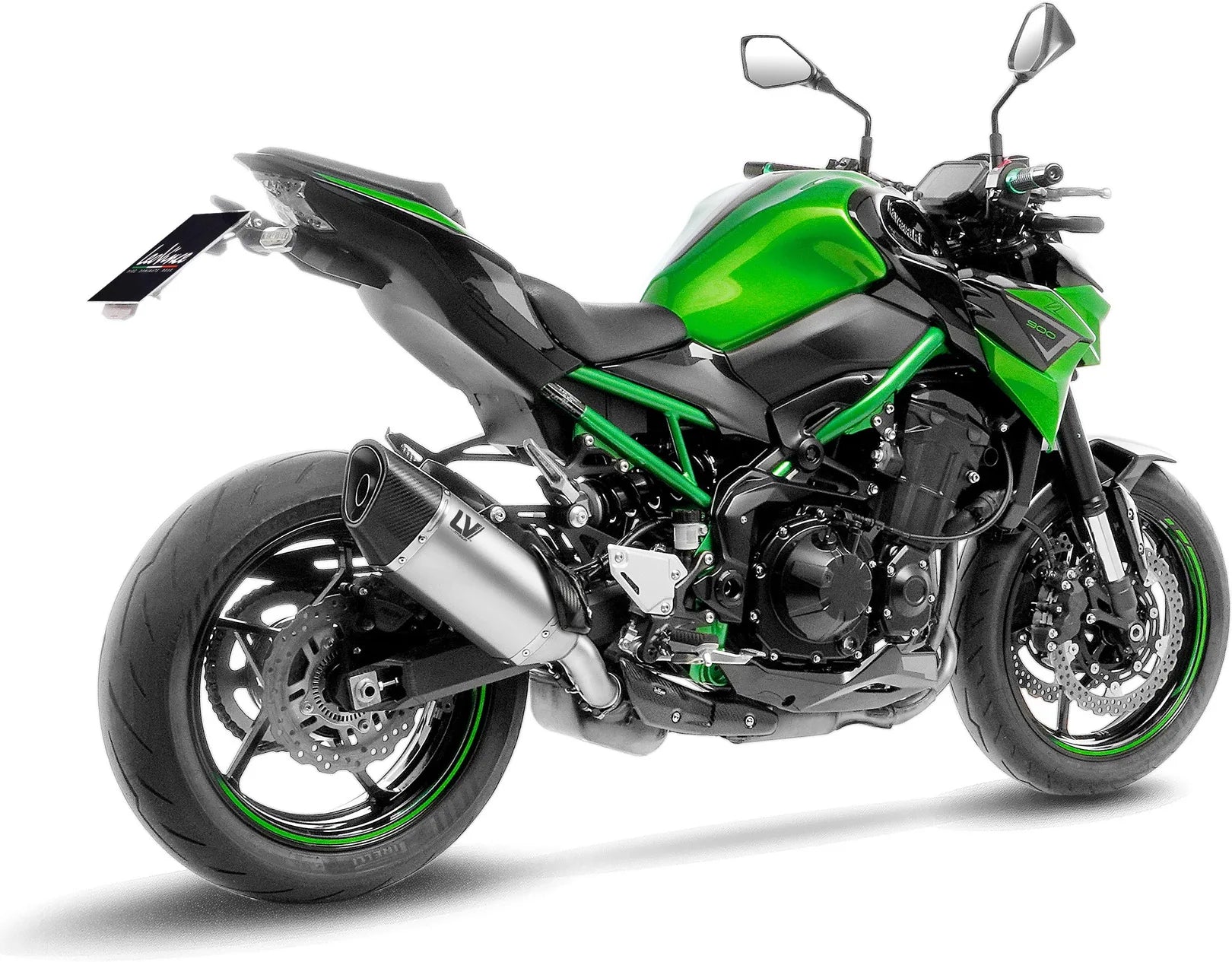 Tubo De Escape Con Homologación Acústica Lv-14 R Titano Fondo Carbono - Leovince Compatible Con Kawasaki Z 900 (2017-2019)