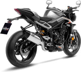 Complete Exhaust System Without Catalytic Converter And Without Sound Certification Lv-14 R Stainless Steel Carbon Fiber End Cap - Leovince Compatible With Triumph Street Triple 765 A2 (2023-2024)